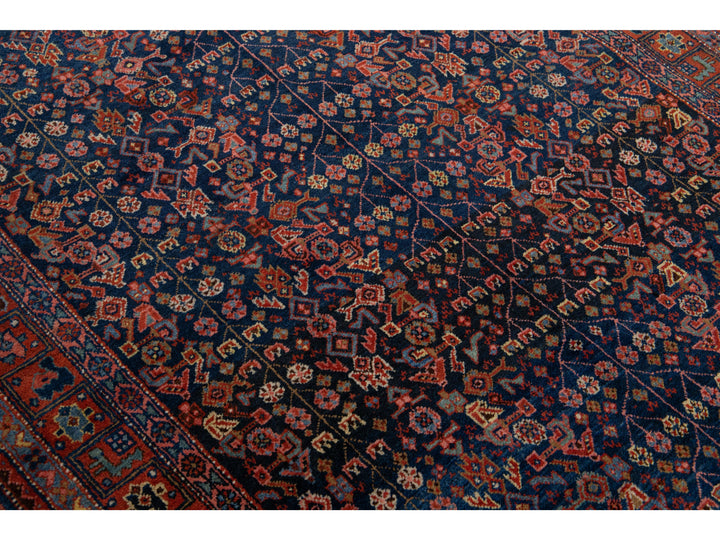 Antique Bidjar Wool Rug 5 X 7