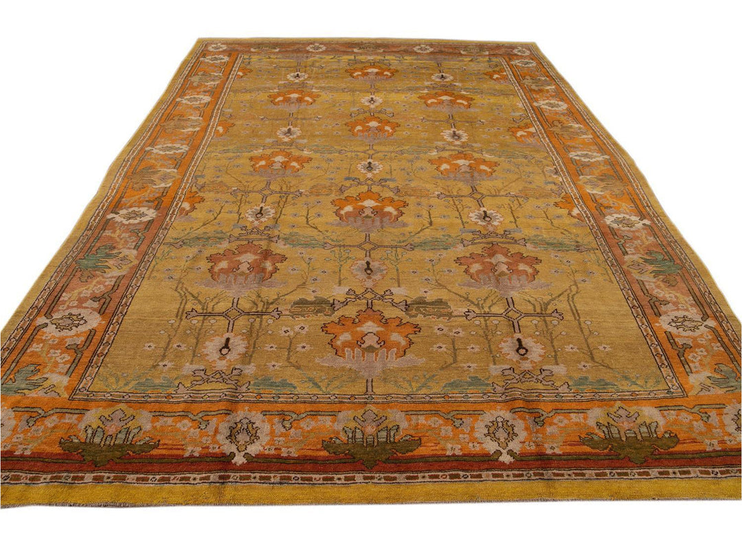 Vintage Donegal Arts & Crafts style Rug 10 X 13