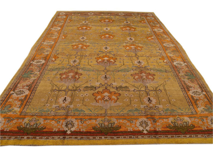 Vintage Donegal Arts & Crafts style Rug 10 X 13