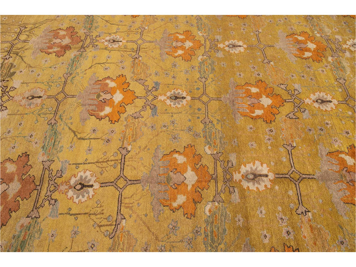 Vintage Donegal Arts & Crafts style Rug 10 X 13