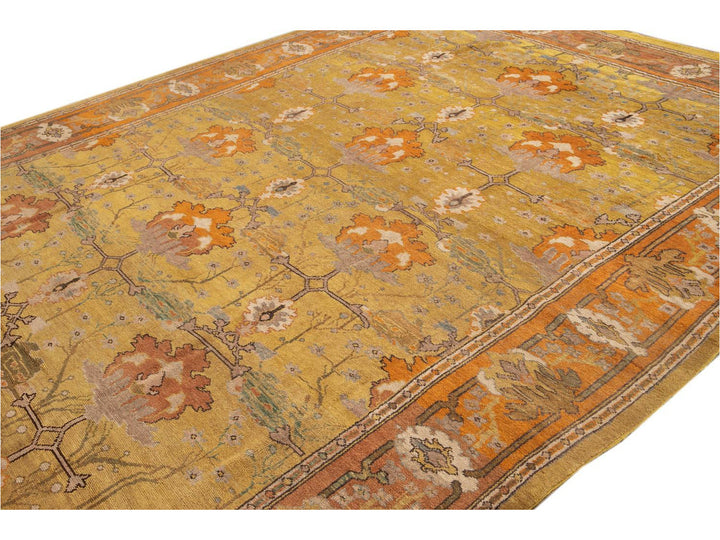 Vintage Donegal Arts & Crafts style Rug 10 X 13
