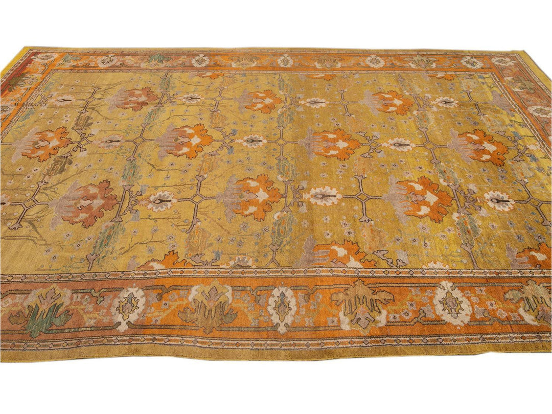 Vintage Donegal Arts & Crafts style Rug 10 X 13