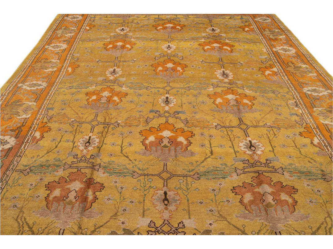 Vintage Donegal Arts & Crafts style Rug 10 X 13