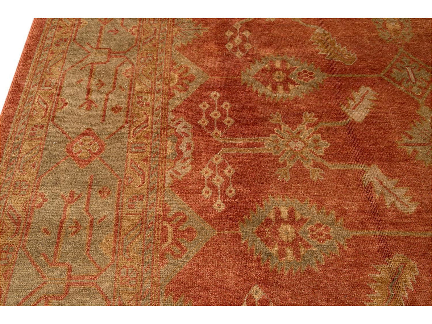 New  Modern Oushak wool Rug 14 X 19