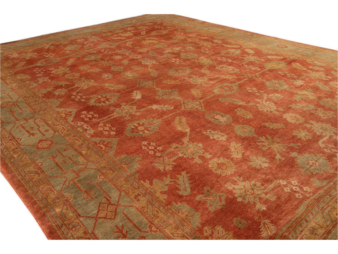 New  Modern Oushak wool Rug 14 X 19