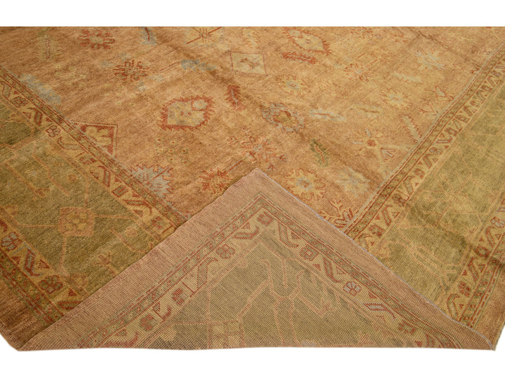 Modern Oushak Wool Rug 14 X 20