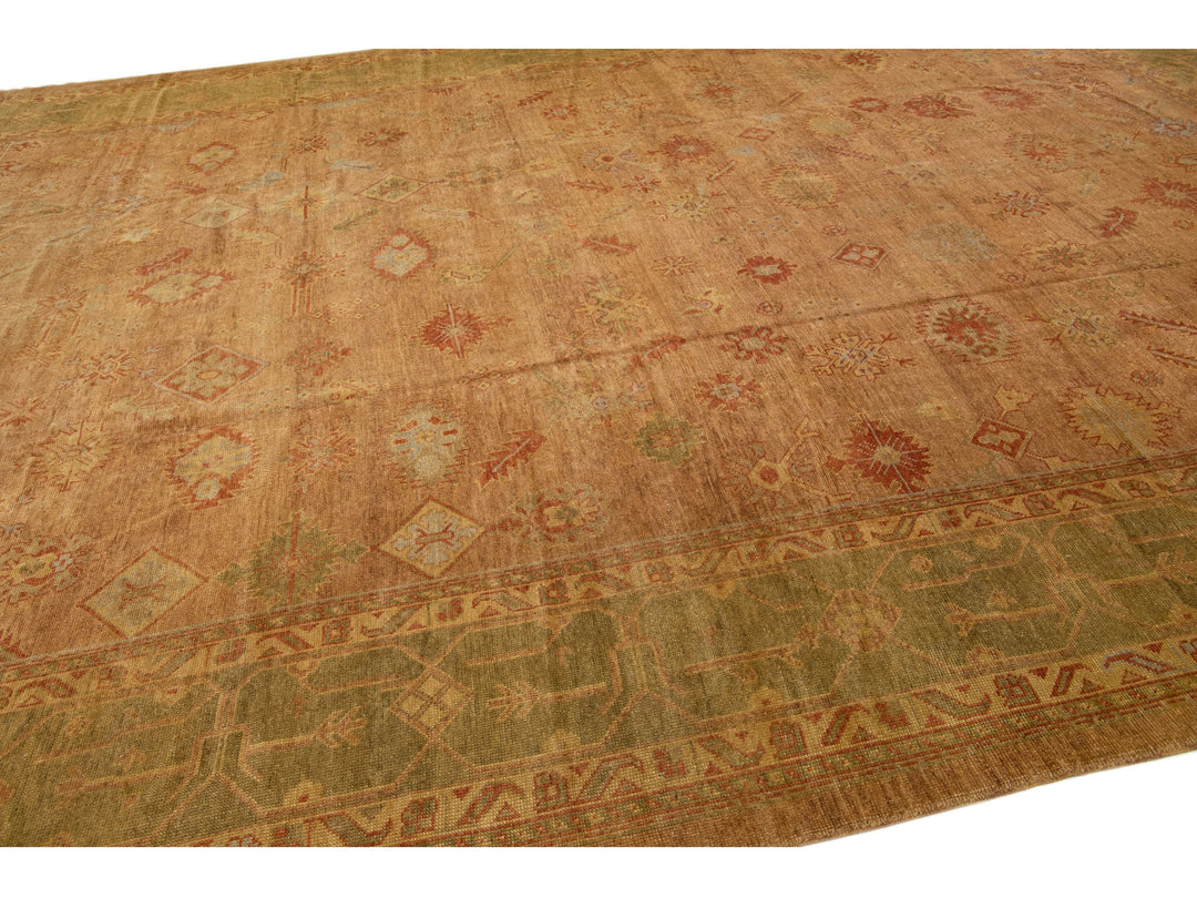 Modern Oushak Wool Rug 14 X 20