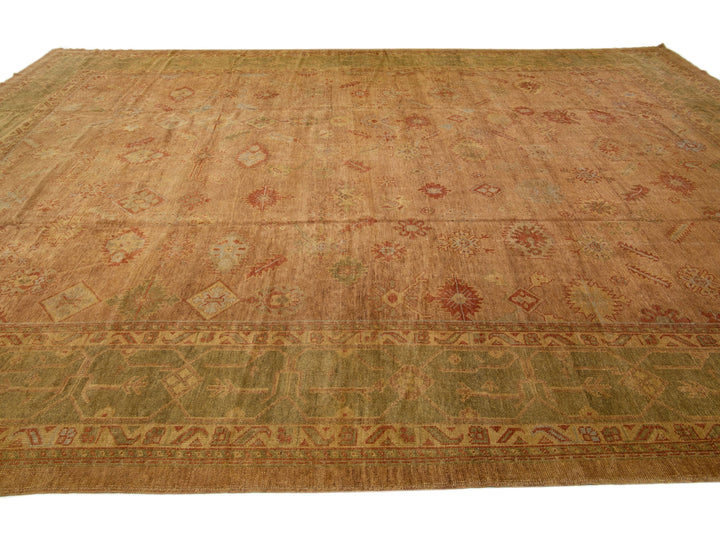 Modern Oushak Wool Rug 14 X 20