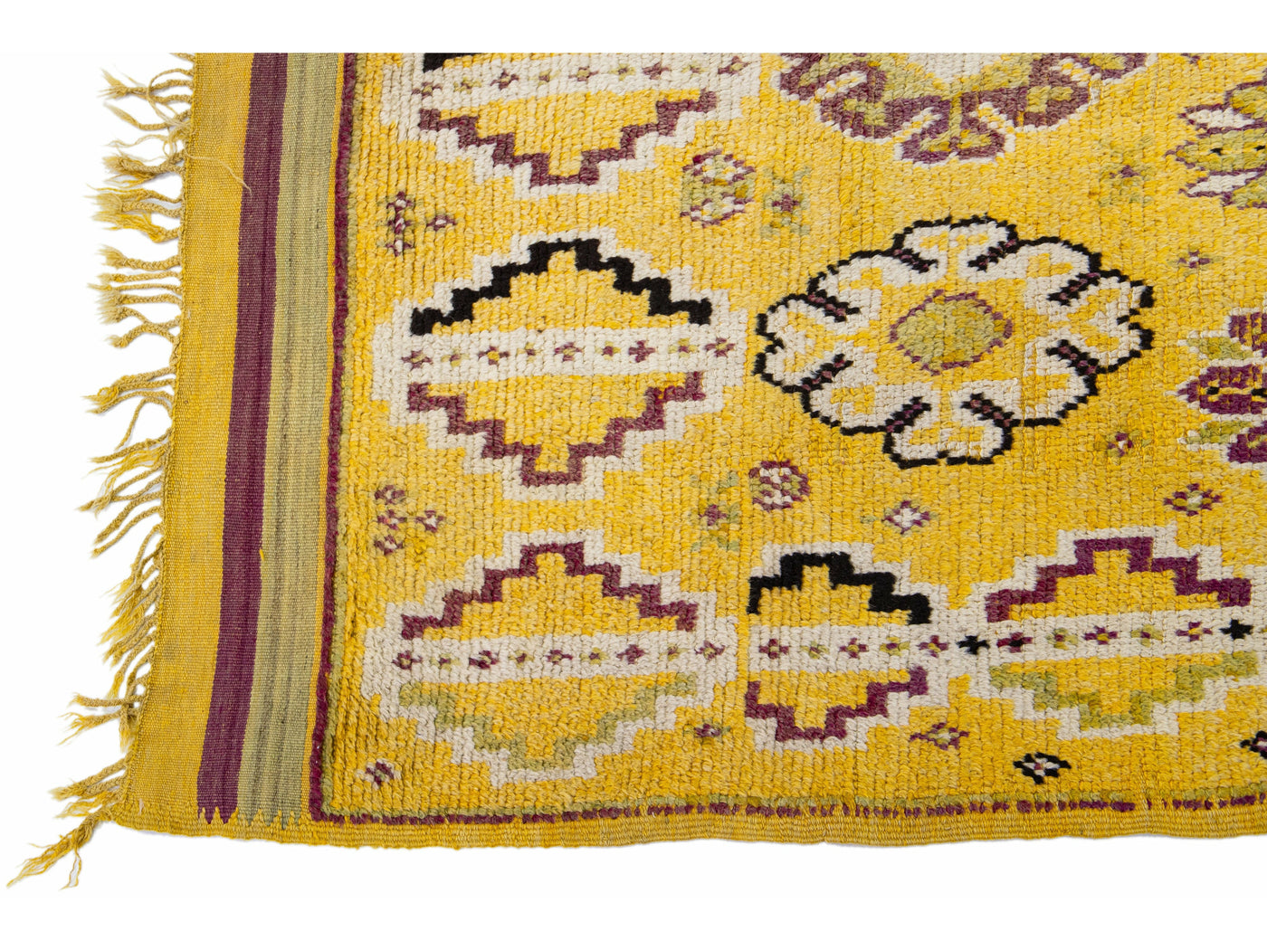 Vintage Moroccan Wool Rug 5 X 12