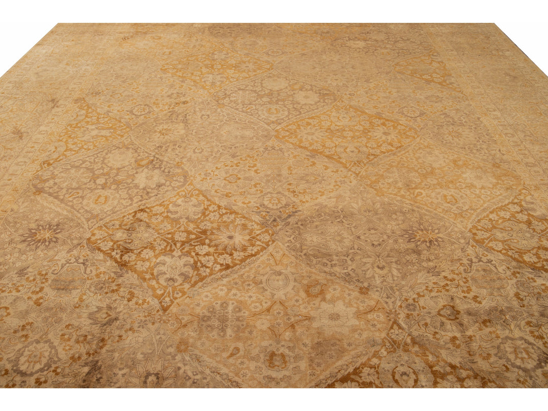 Antique Tabriz Persian Wool Rug  12 X 19