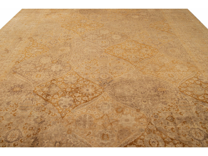 Antique Tabriz Persian Wool Rug  12 X 19