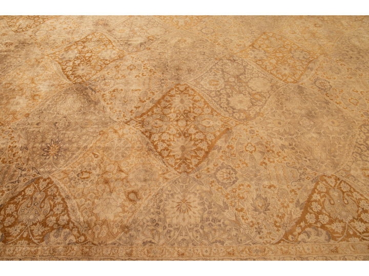 Antique Tabriz Persian Wool Rug  12 X 19