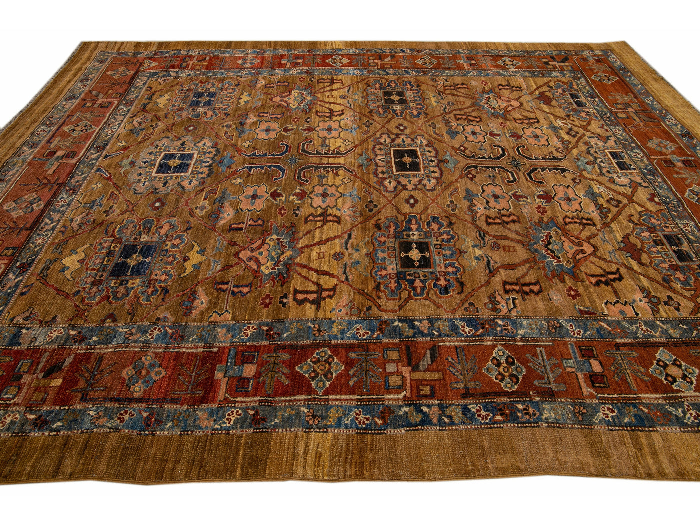 Vintage Bakshaish Wool Rug 9 X 11