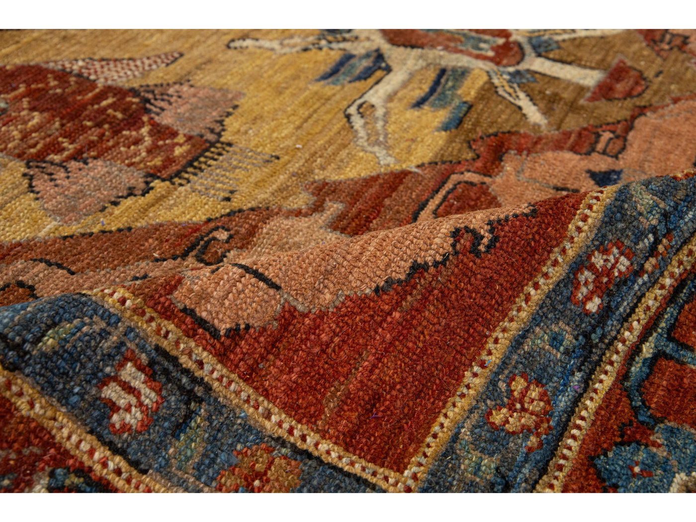 Vintage Bakshaish Wool Rug 7 X 11