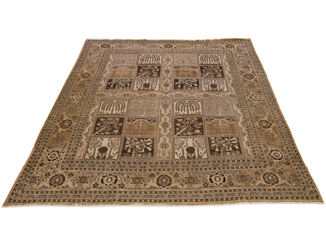 Antique Tabriz Wool Rug 10 X 12