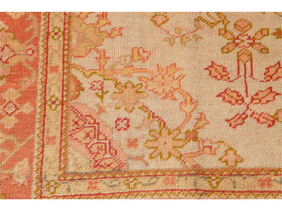 Antique Oushak Wool Rug 7 X 9