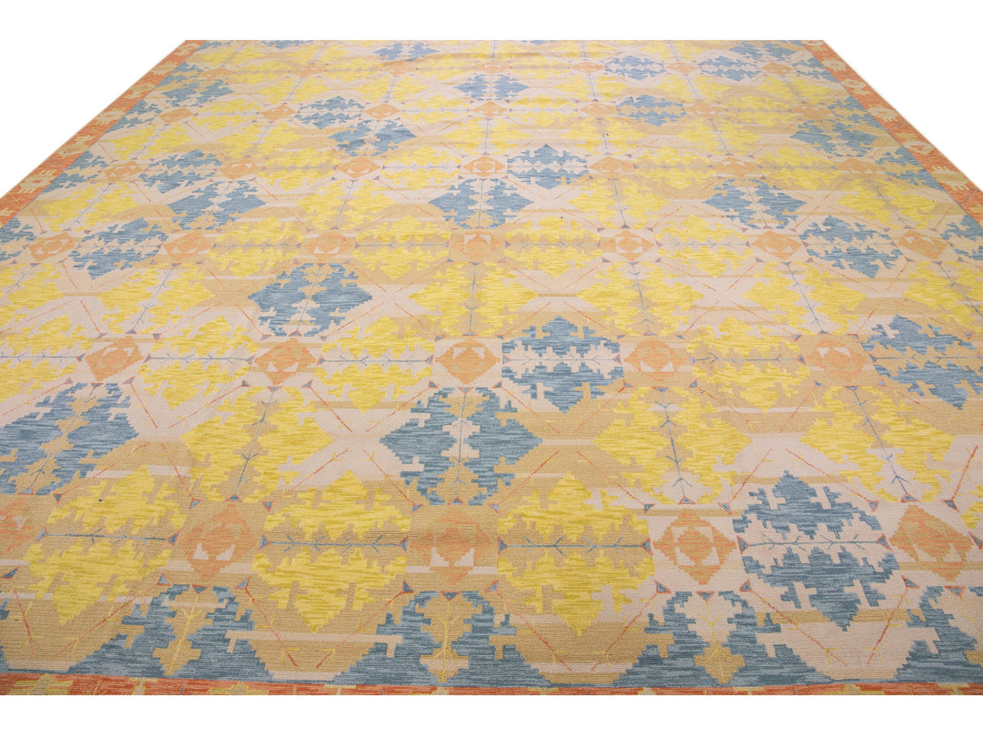 Modern Transitional Wool Rug 15 X 21