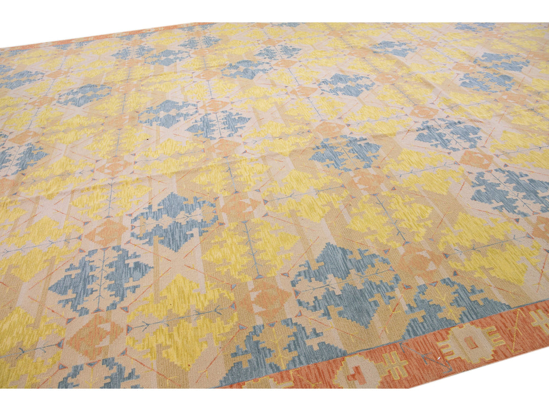 Modern Transitional Wool Rug 15 X 21