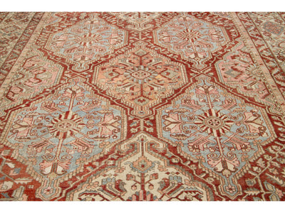 Antique Bakhtiari Wool Rug 12 X 16