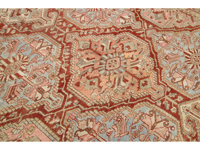 Antique Bakhtiari Wool Rug 12 X 16