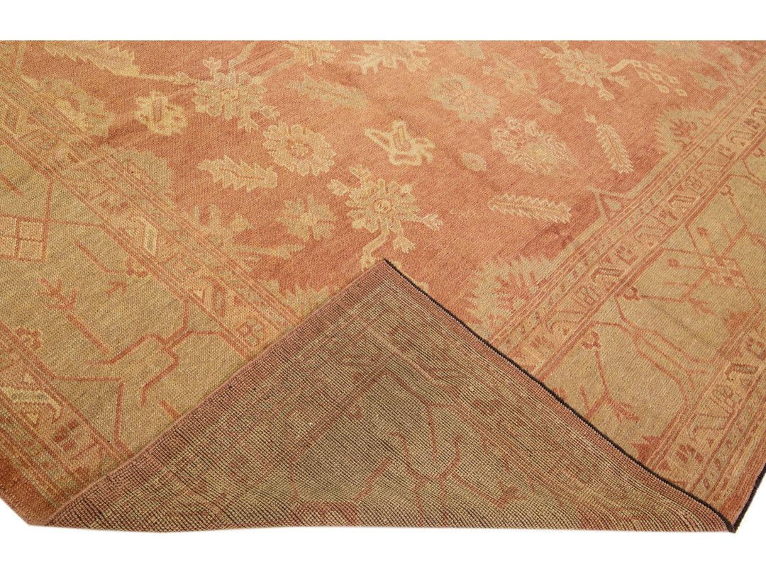 Modern Oushak Wool Rug 14 X 16