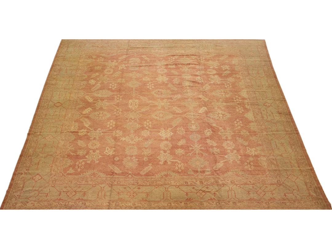 Modern Oushak Wool Rug 14 X 16