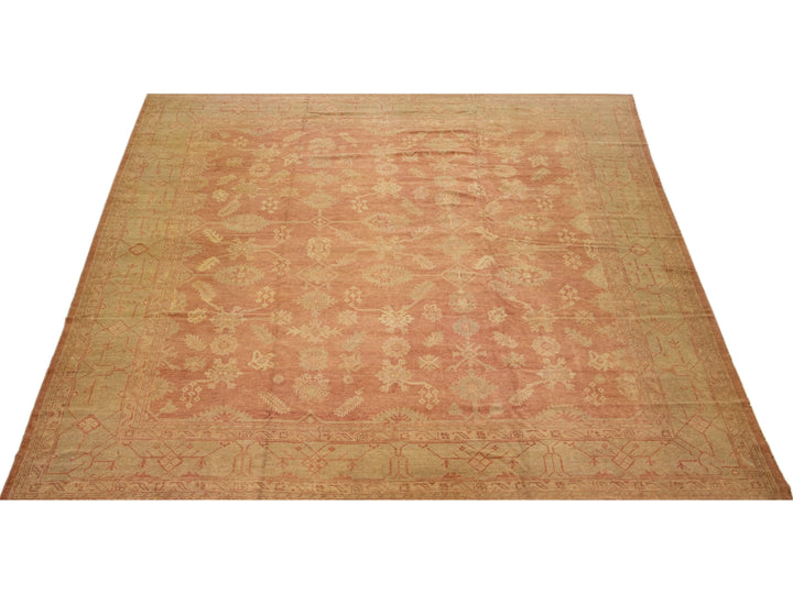 Modern Oushak Wool Rug 14 X 16