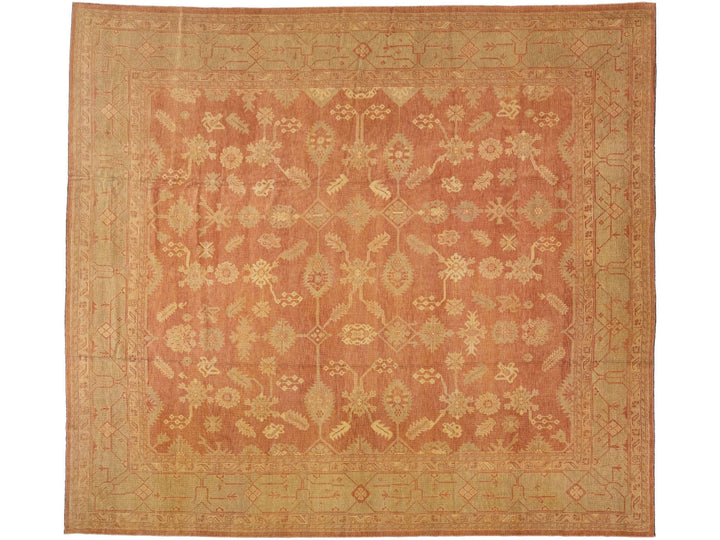 Modern Oushak Wool Rug 14 X 16