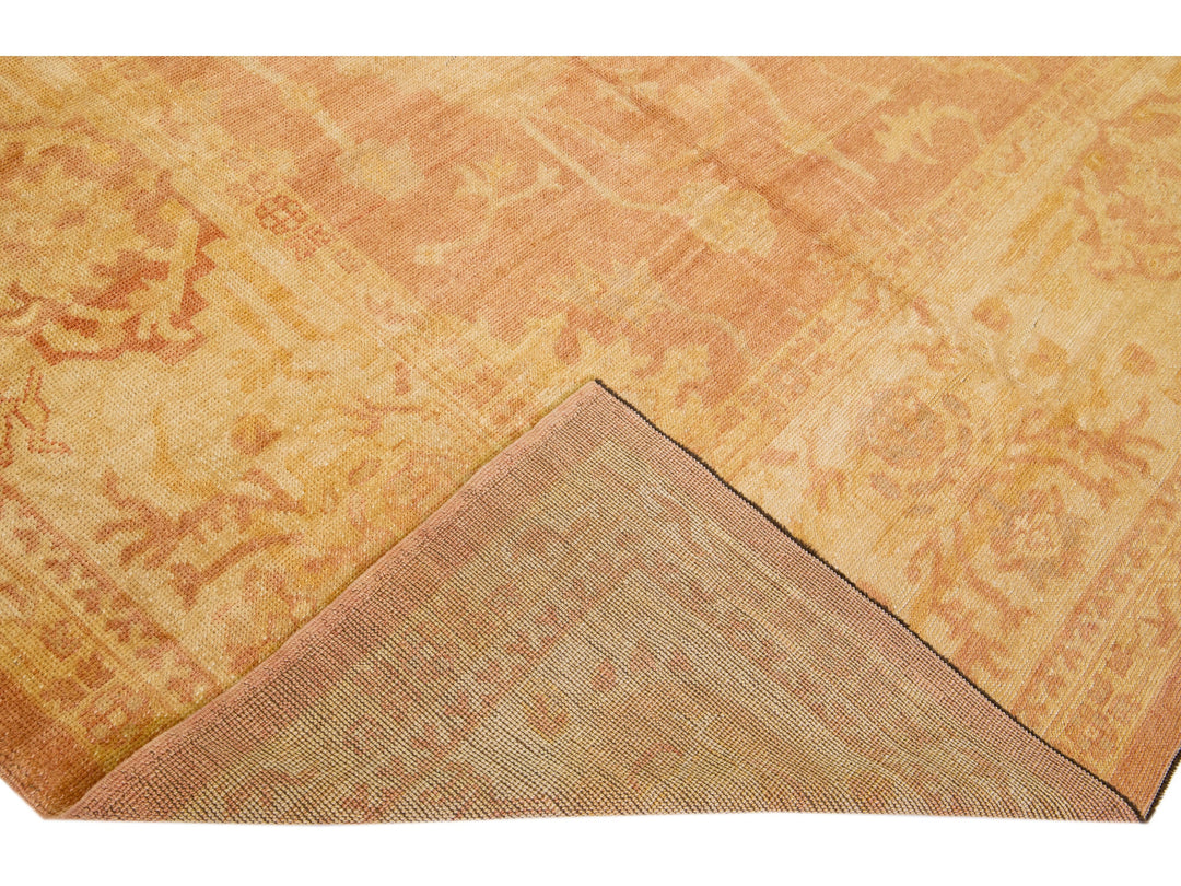 Modern Oushak Wool Rug 14 X 14