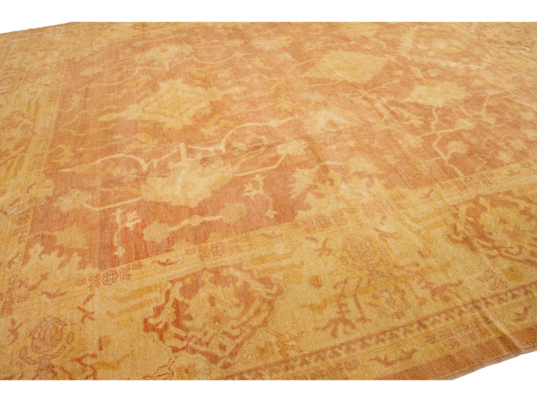 Modern Oushak Wool Rug 14 X 14