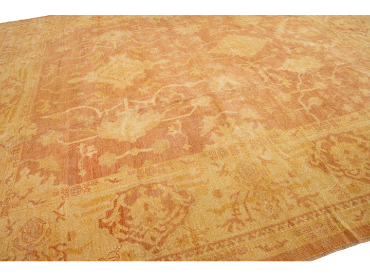 Modern Oushak Wool Rug 14 X 14