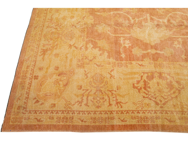 Modern Oushak Wool Rug 14 X 14