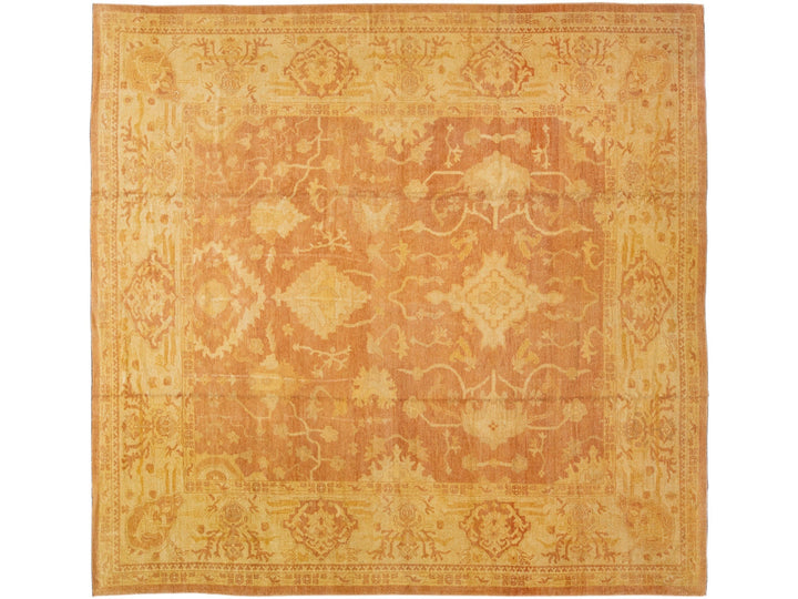 Modern Oushak Wool Rug 14 X 14