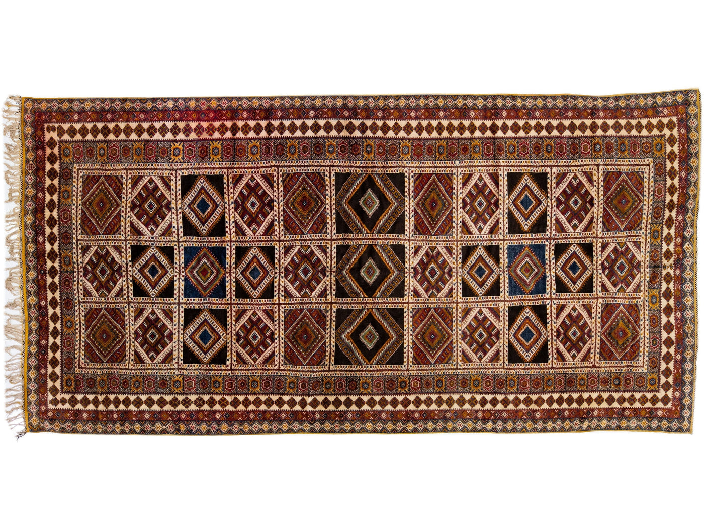 Vintage Moroccan Tribal Rug 8 X 16