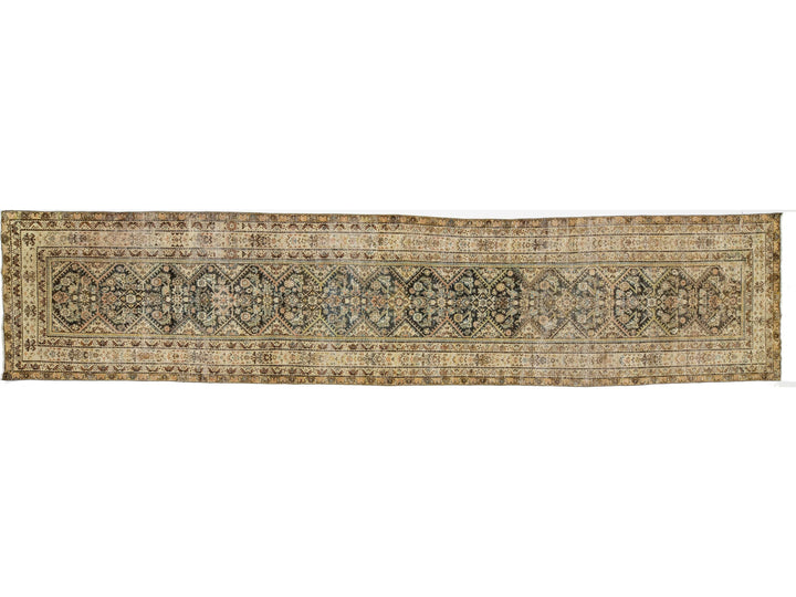 Antique Malayer Wool Runner 4 X 16