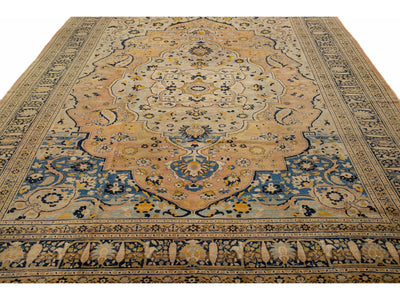 Antique Tabriz Wool Rug 10 X 13