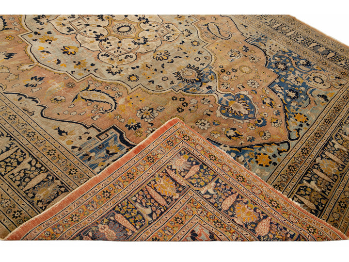 Antique Tabriz Wool Rug 10 X 13