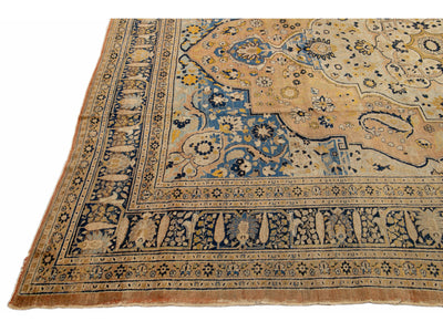 Antique Tabriz Wool Rug 10 X 13