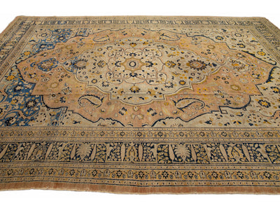 Antique Tabriz Wool Rug 10 X 13