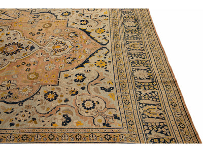 Antique Tabriz Wool Rug 10 X 13