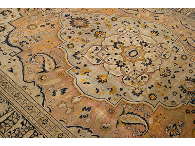 Antique Tabriz Wool Rug 10 X 13