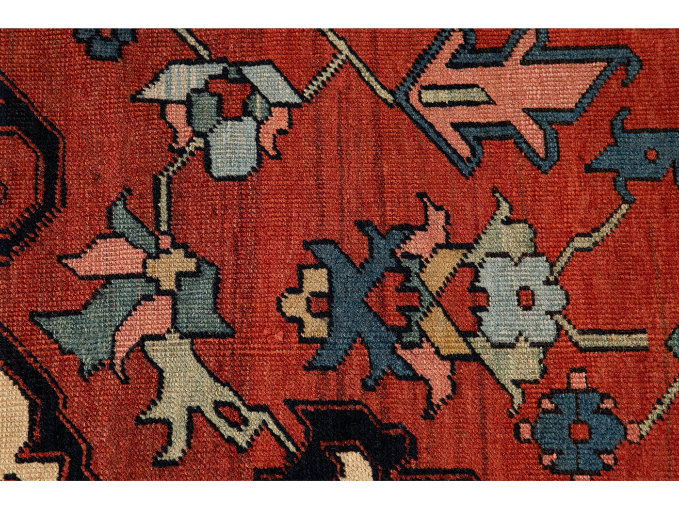 Antique Serapi Wool Rug 10 X 16