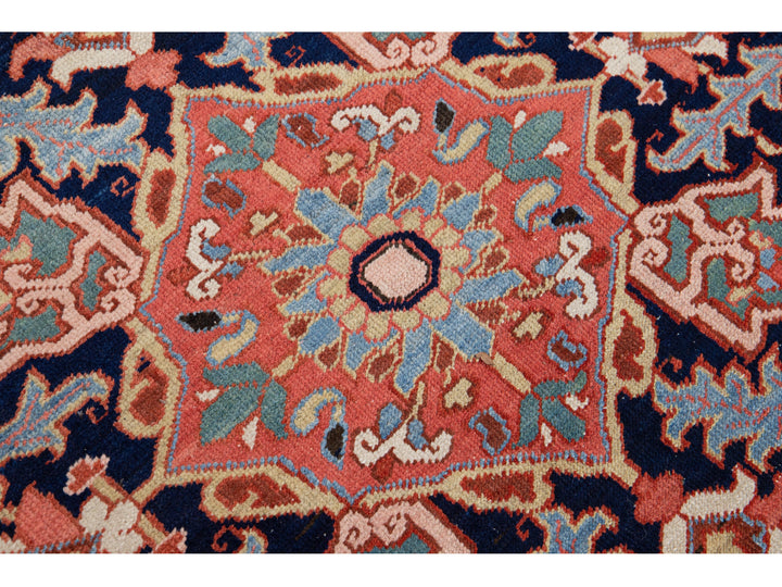 Antique Heriz Wool Rug 8 X 11