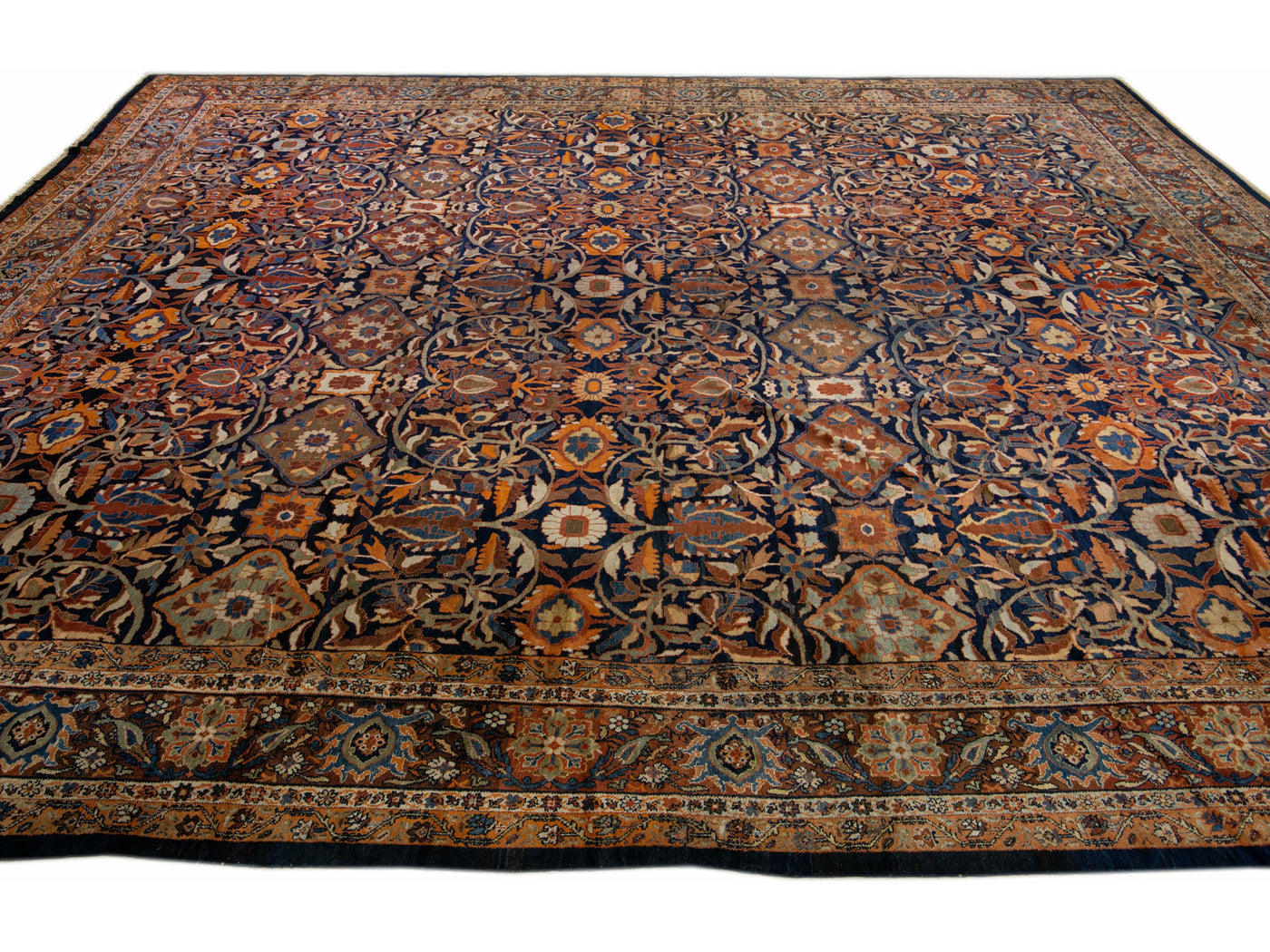 Antique Sultanabad Wool Rug 17 X 19