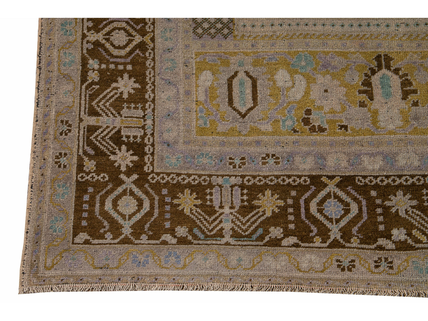 Vintage Khotan Wool Rug 7 X 13