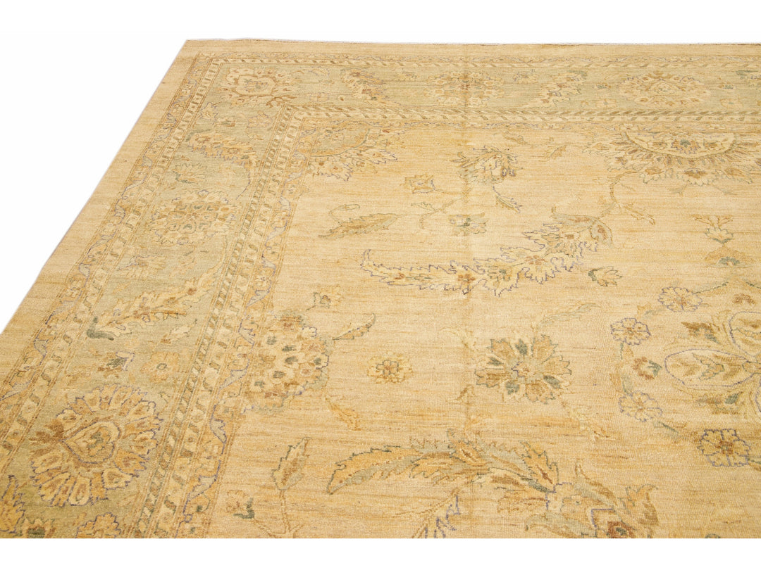 Modern Peshawar Wool Rug 12 X 17