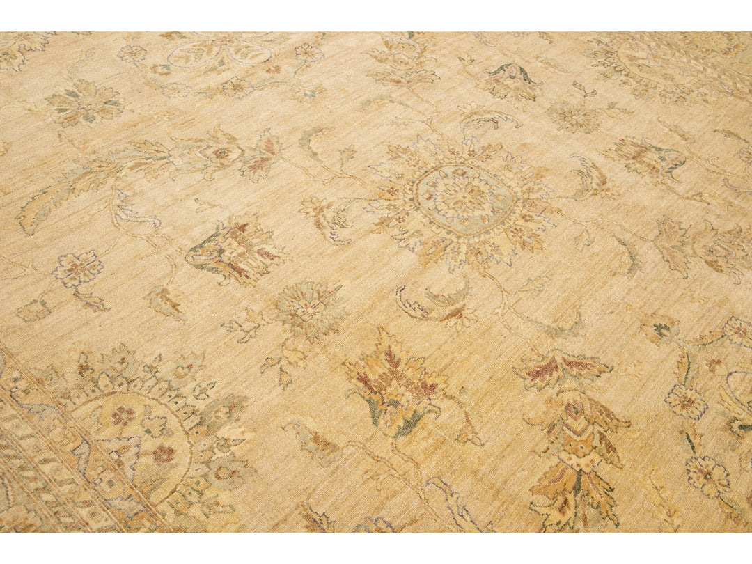 Modern Peshawar Wool Rug 12 X 17
