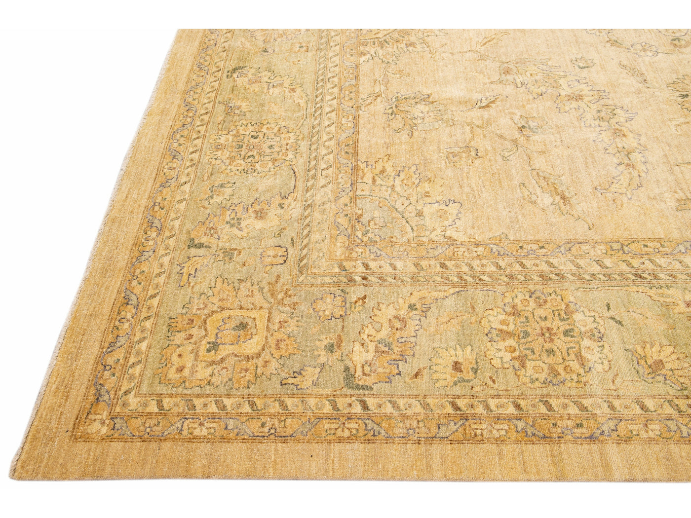 Modern Peshawar Wool Rug 12 X 17