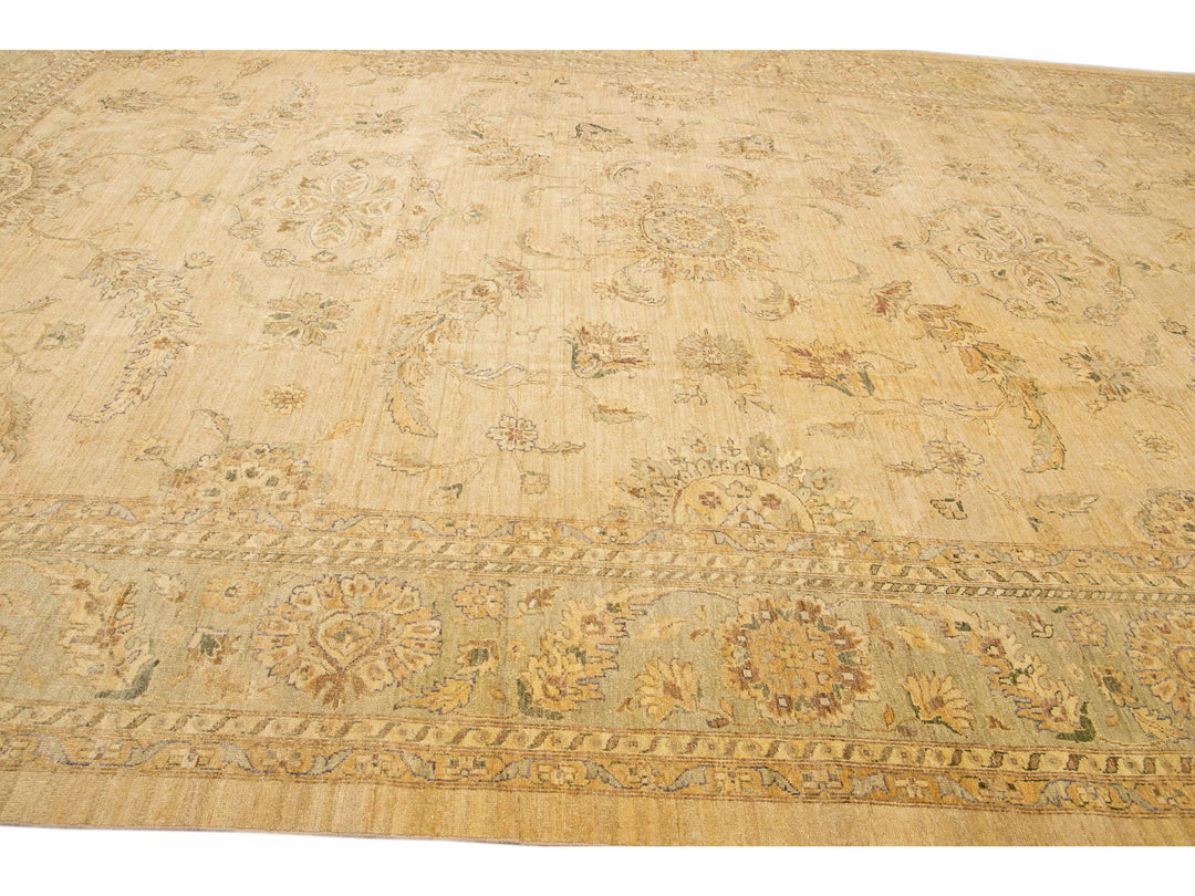 Modern Peshawar Wool Rug 12 X 17
