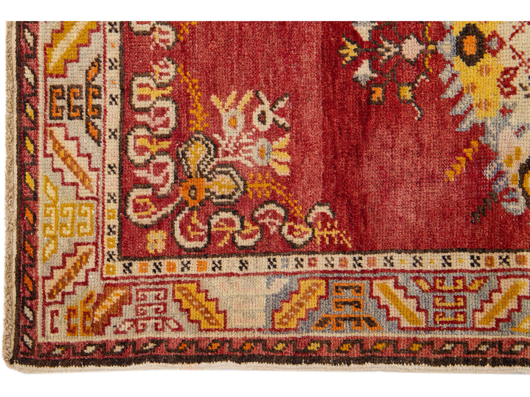 Antique Khotan Wool Rug 3 X 6